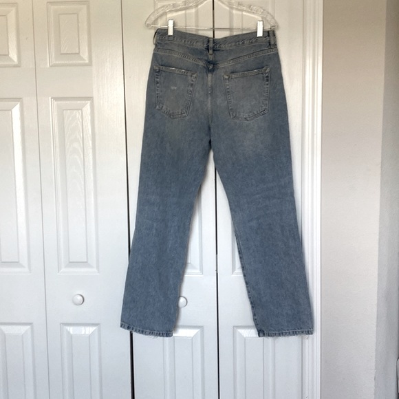Free People Button fly Distressed Jeans straight or Cuffed 28 - Picture 6 of 8